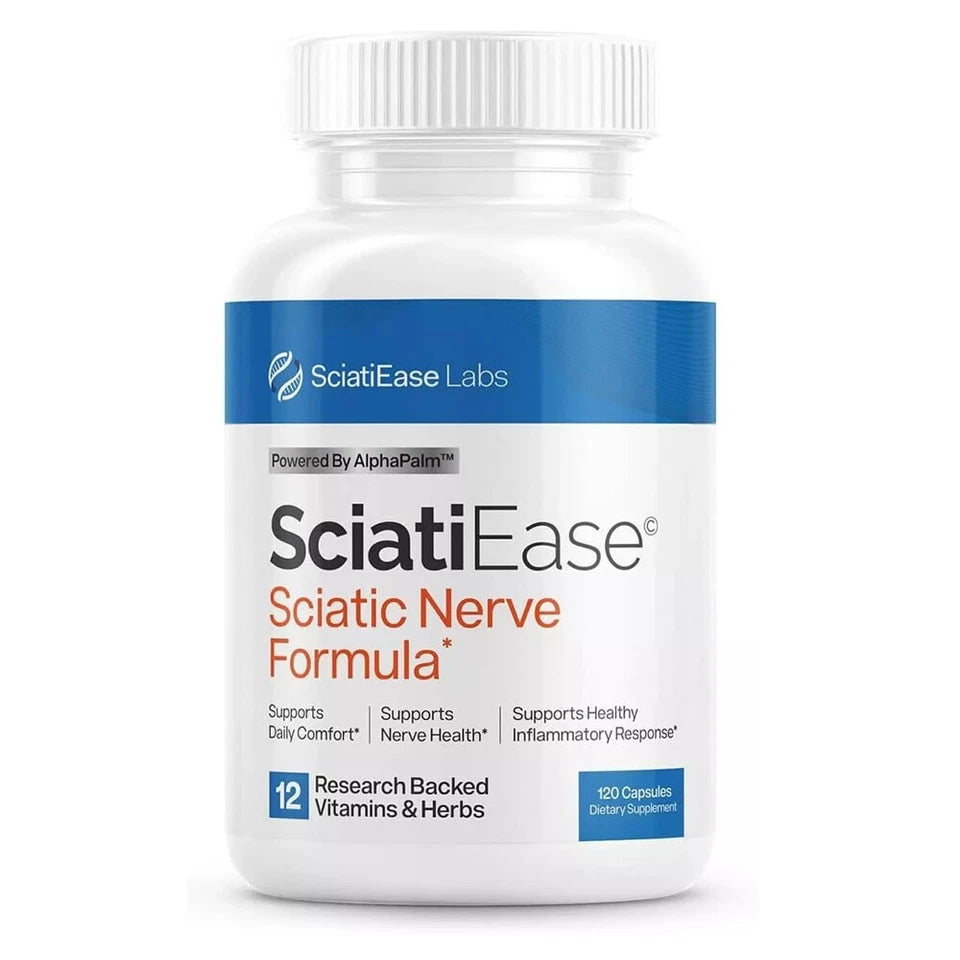 Sciatic Nerve Support Formula with AlphaPalm – 120 Capsules Supplement