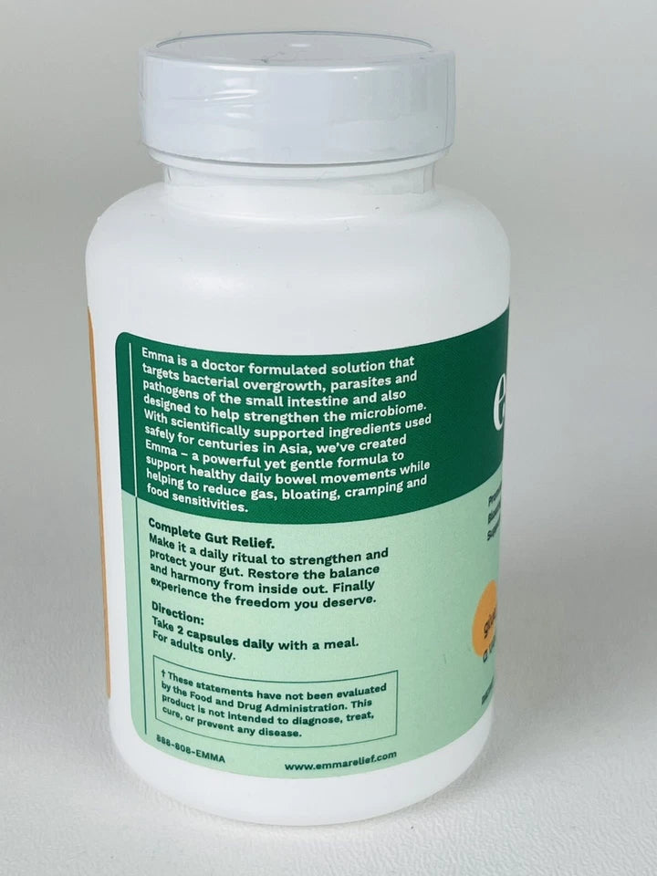 Emma Relief Supplement – Gut & Bloating Support 60 Capsules Exp 2027