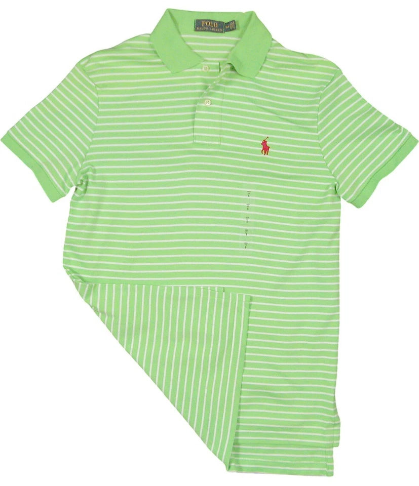 Polo Ralph Lauren Colorful Striped Polo Shirt Smooth Cotton New