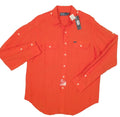 Polo Ralph Lauren Silk Linen Shirt Bright Orange Epaulets New $125