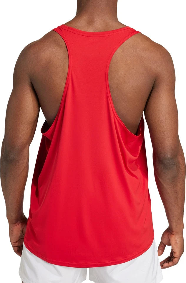 Adidas Adizero Essentials Running Vest Red Men's Lightweight Tank Top