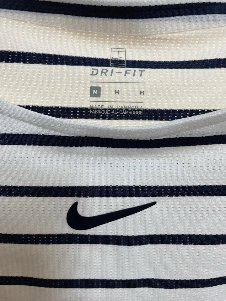 Nike Dri-FIT Maria Sharapova Court Tank Navy White Striped Medium NWT