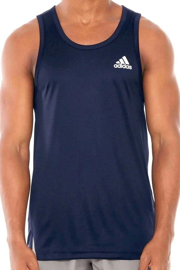 Adidas Men's Basketball Tank Top Navy Sleeveless Muscle Shirt Small