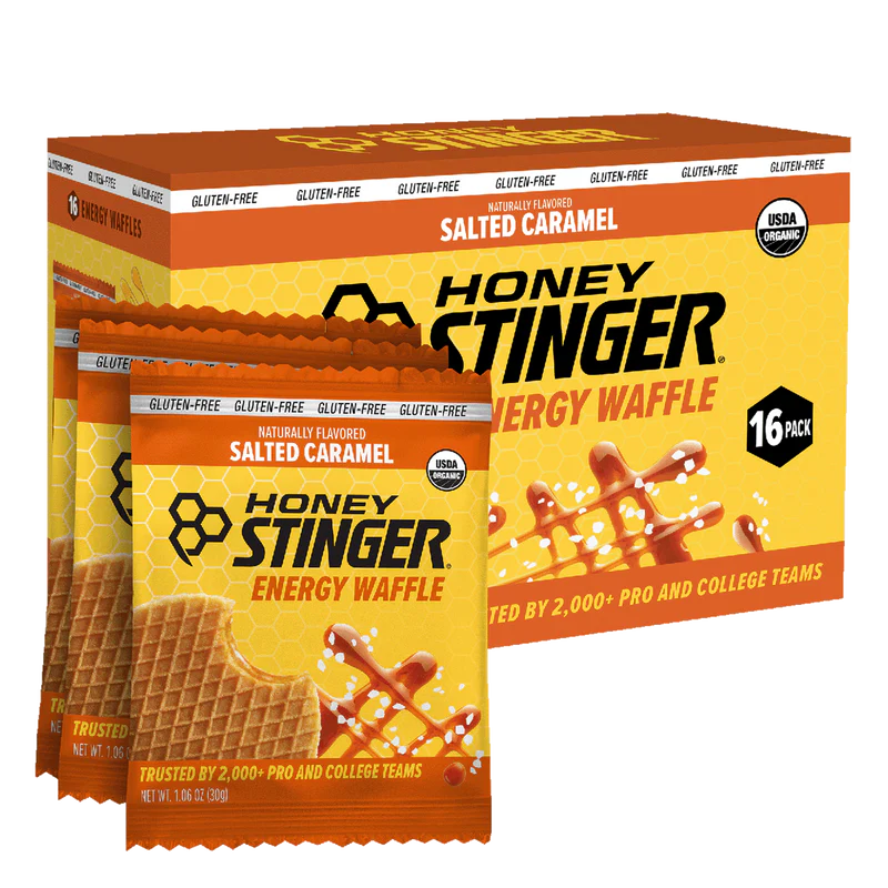 Salted Caramel Gluten-Free Energy Waffle Box of 16 – Snack Bars