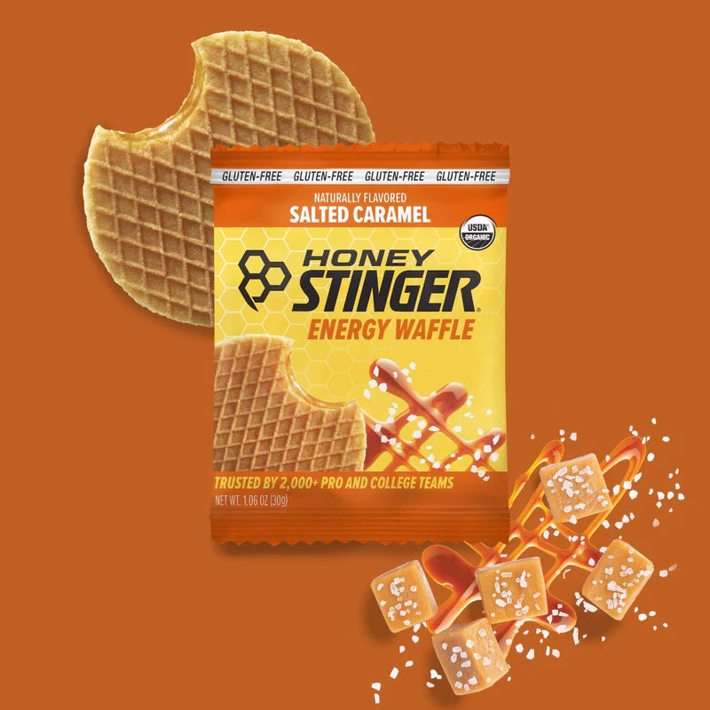 Salted Caramel Gluten-Free Energy Waffle Box of 16 – Snack Bars