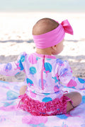 Long Sleeve Rash Guard with Ruffle Bottom – Seaside Sweetie