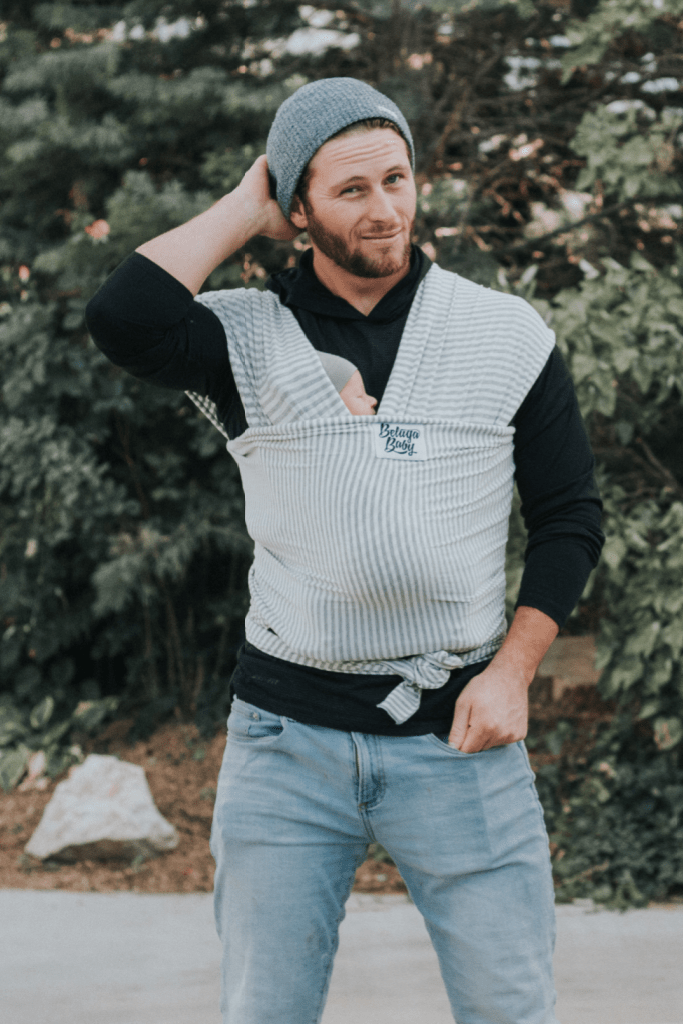 Shannon Beluga Wrap – Light Grey Stripe Baby Carrier Wrap