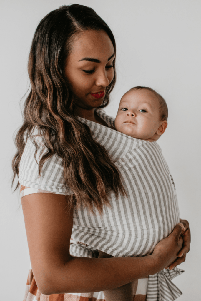 Shannon Beluga Wrap – Light Grey Stripe Baby Carrier Wrap