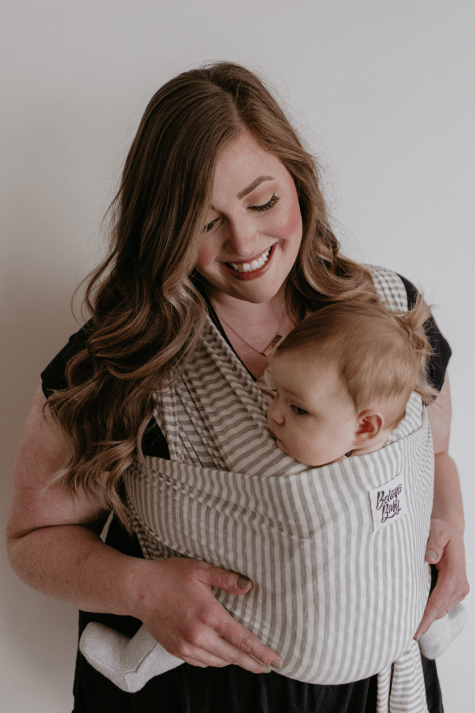 Shannon Beluga Wrap – Light Grey Stripe Baby Carrier Wrap