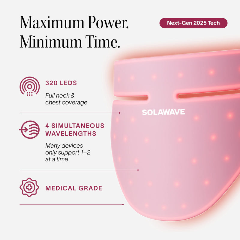 Neck Chest Pro Light Therapy Mask LED Skin Rejuvenation Anti Aging
