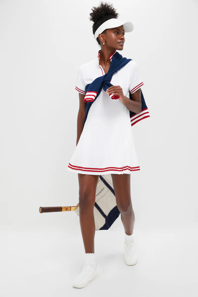 White Performance Jersey Beatrice Tennis Dress – Women's Court Dress