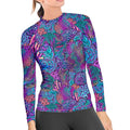 Eco-Friendly Coral Kaleidoscope Contour Rash Guard – Swim Top