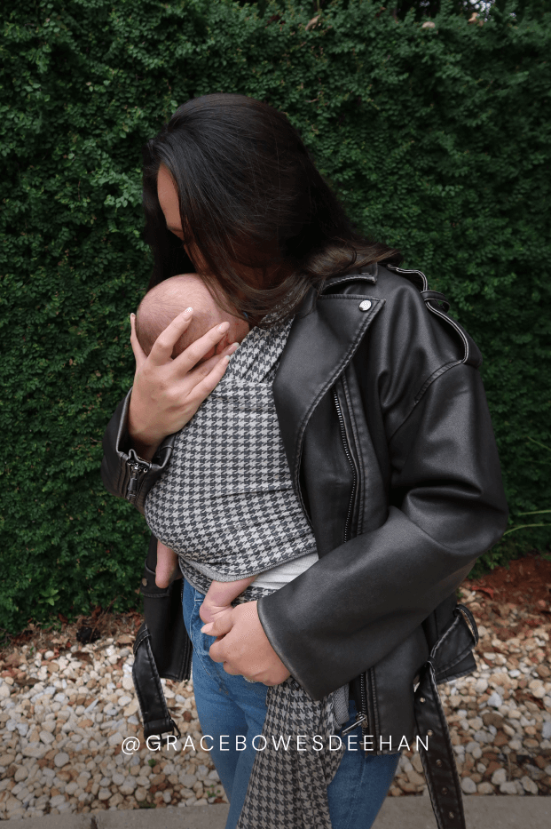 Stormy Houndstooth Wrap – Soft & Breathable Baby Carrier Wrap