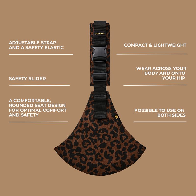 Toddler Carrier Leopard Print Brown – Ergonomic Baby Carrier