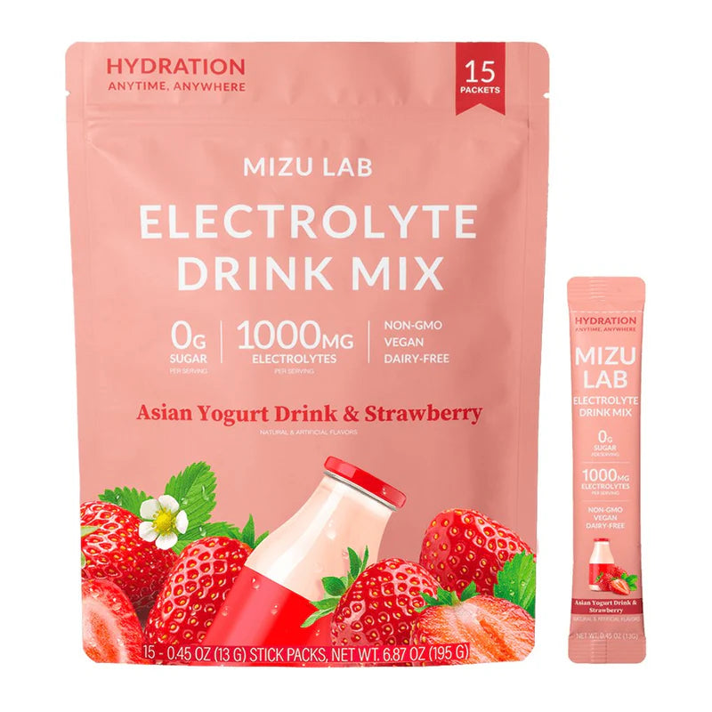 Yogurt Drink & Strawberry Electrolytes Zero Sugar Hydration Beverage Mix